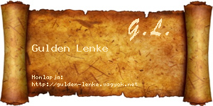 Gulden Lenke névjegykártya